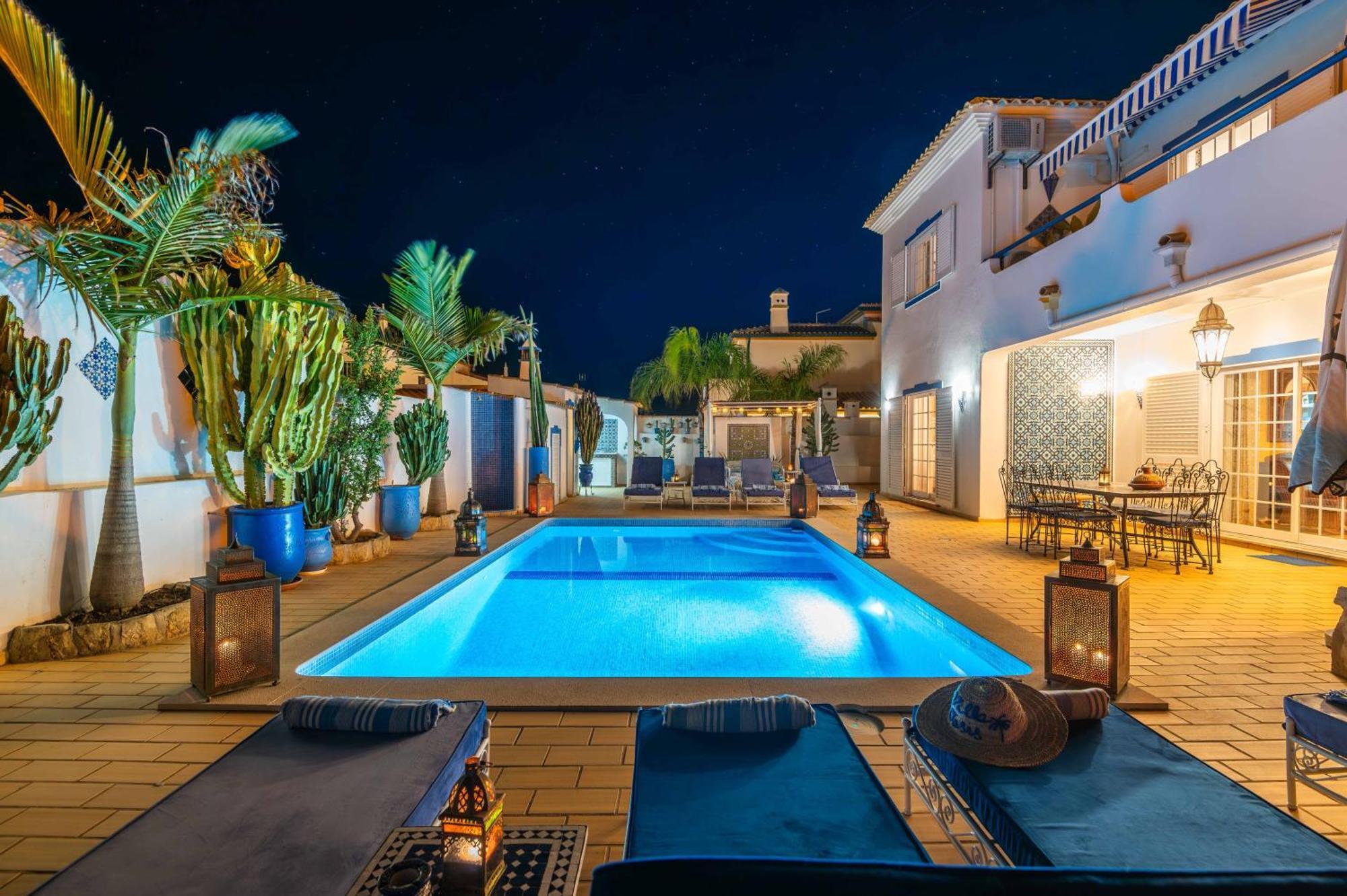 Villa Oasis Gale - Luxury Villa With Private Pool, Ac, Free Wifi, 5 Min From The Beach อัลบูเฟรา ภายนอก รูปภาพ